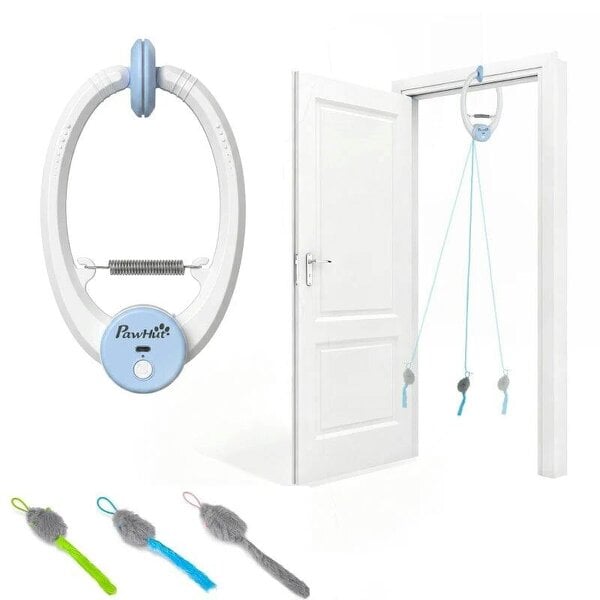 Interactive Cat Toys for Indoor Kittens & Adult USB Rechargeable Door Hanging Bouncing Mouse Teaser