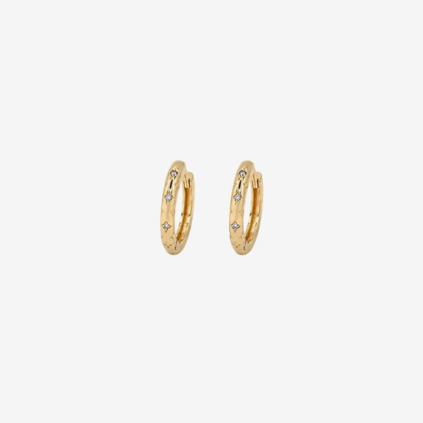 Uchi & Soto Kin Stone Huggie Hoop Earrings