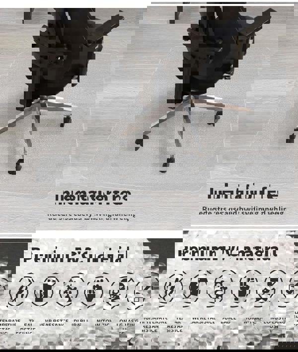 Marlow Non Slip Office Chair Desk Mat Floor Computer Carpet Protector PVC Clear