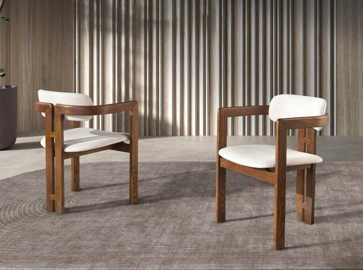Angel Cerdá Off-white fabric chair 4194