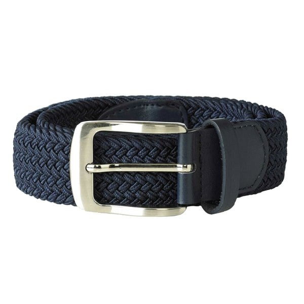 Duke D555 Mens Dani Stretch Braided Belt - Navy