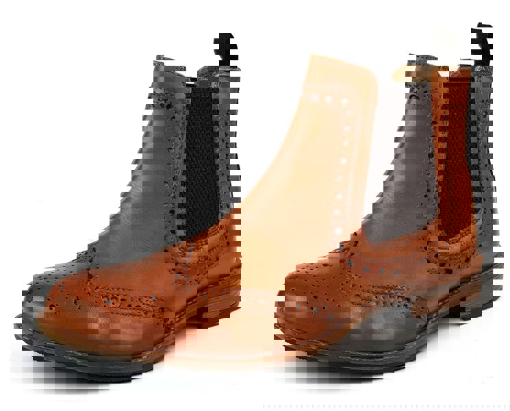 Roamers M143BT Mens Leather Cheslea Pull On Dealer Boots