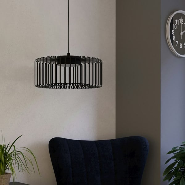 EGLO Ginestrone-Z Black Steel RGB Pendant Light