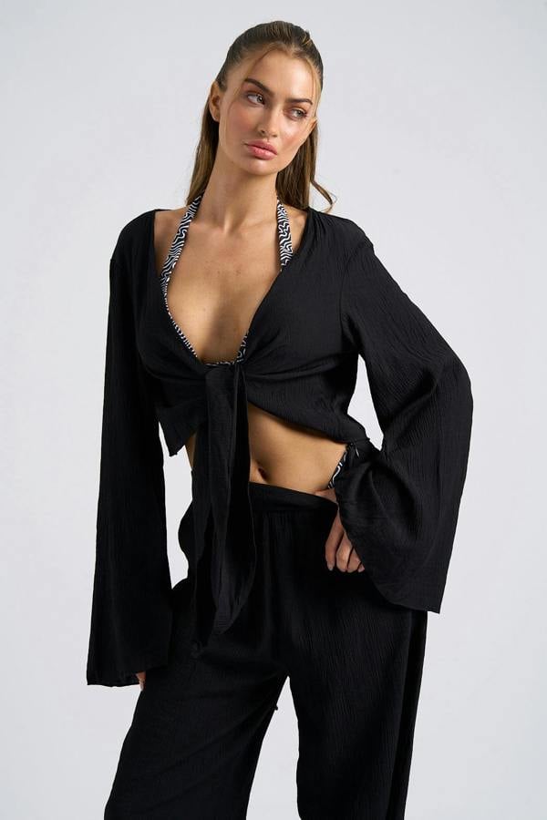 Urban Bliss Crinkle Oversized Beach Shirt