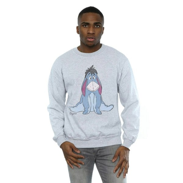 Disney Mens Winnie The Pooh Classic Eeyore Sweatshirt - Sports Grey