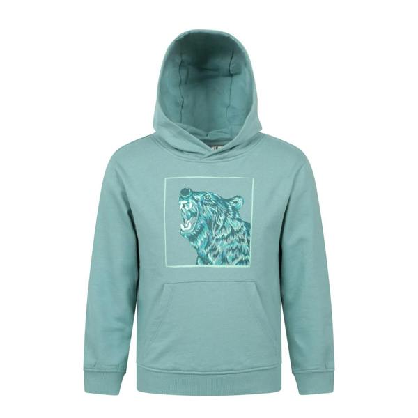 Mountain Warehouse Childrens/Kids Bear Glow In The Dark Hoodie - Light Blue - 