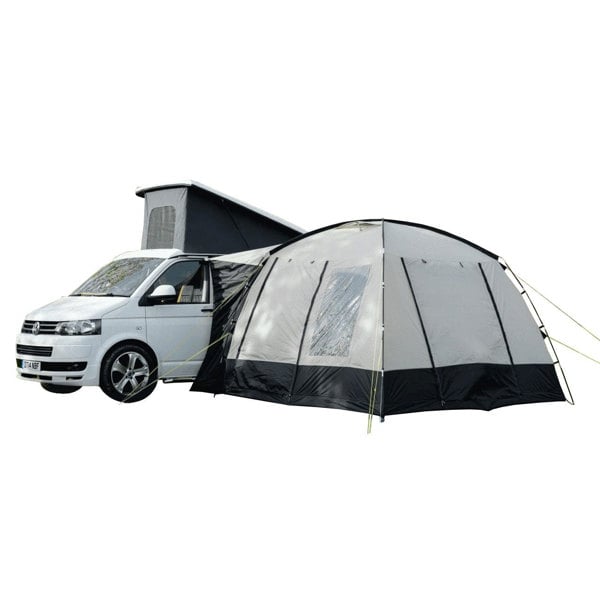 An OLPRO Cubo Poled Campervan Awning on a whiteout background