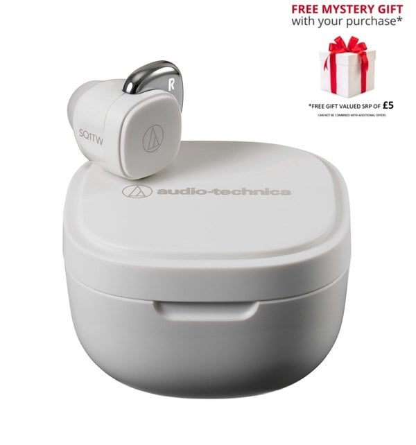 Audio Technica Audio-Technica ATH-SQ1TW Wireless Earbuds - Free Gift RRP £5!