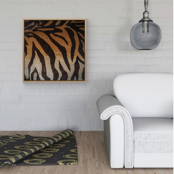 Warren Reed Tiger Skin Print Framed Canvas