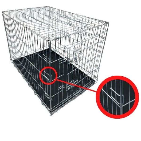 HugglePets Dog Cage with Plastic Tray