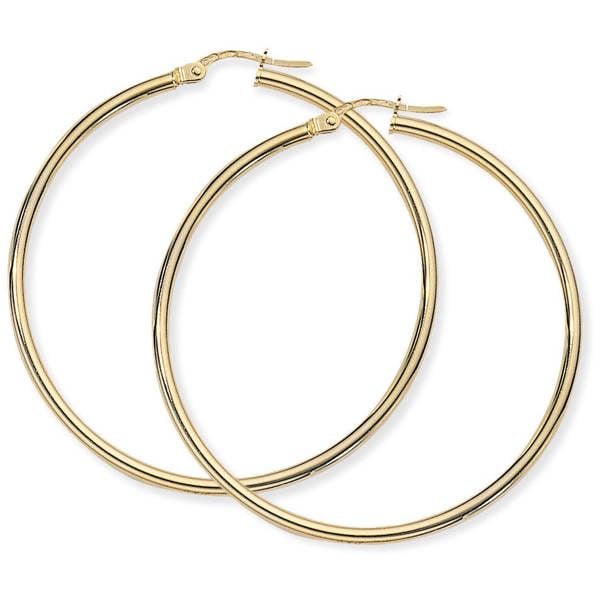 Sarah Layton Plain Hoop Earrings - 9ct Yellow Gold