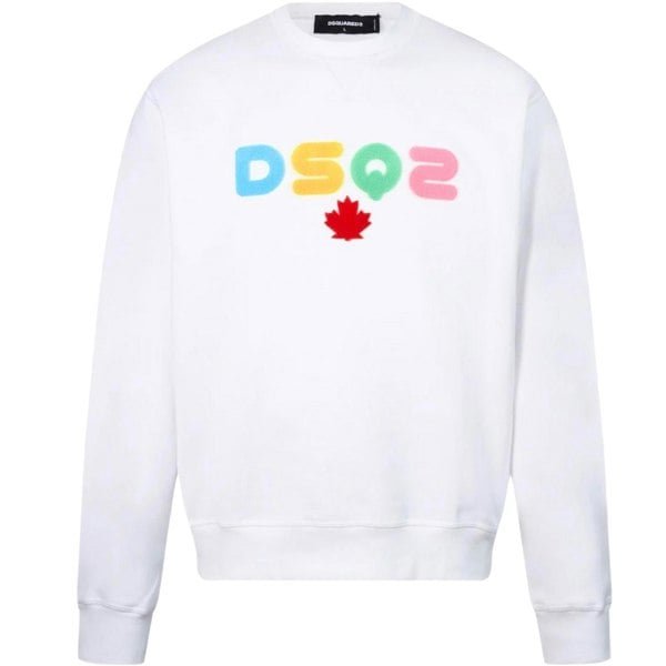 Dsquared2 Multi Coloured Dsq2 Logo Sweatshirt - White