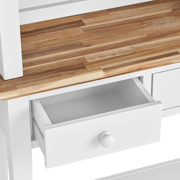 Statement Furniture Florence Console Table and Hutch, Display Cabinet with Shelves