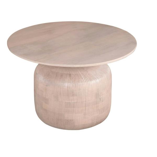 Wyld Haus Chicago Cane and Natural Mango Wood Round Coffee Table