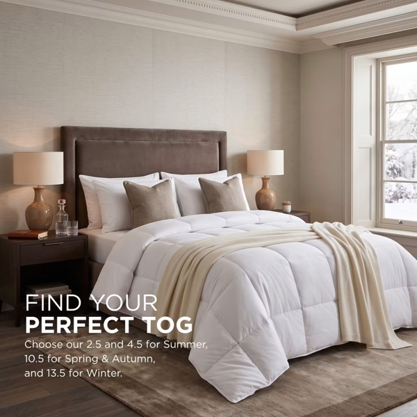 HOMESCAPES Super Microfibre 13.5 Tog Duvet for Autumn / Winter