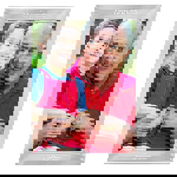 Personalised Memento Company Personalised 10x8 Potrait Silver Photo Frame