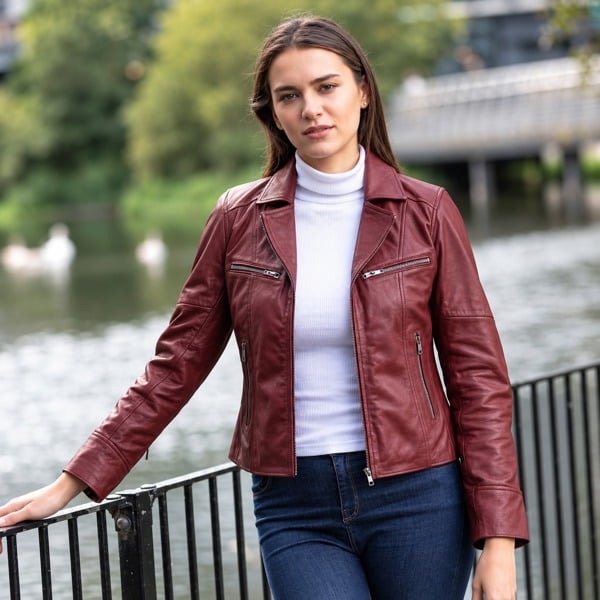 Ashwood 'Eva' Ladies  Ashwood Leather Biker Jacket: AWL-1991