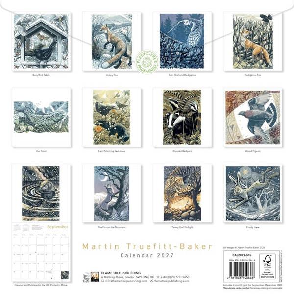Martin Truefitt-Baker Calendar 2027, Wall Calendars, Month To View, Art, Gift