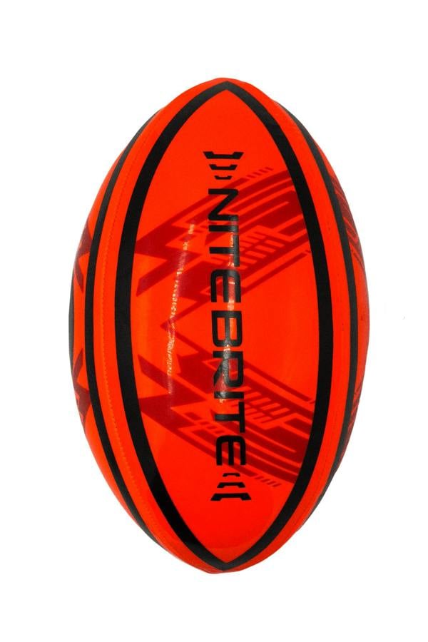 LED Glow Rugby Ball Size 5 – Motion Activated with Auto-Off – Durable Water-Resistant Night Play - Optimum