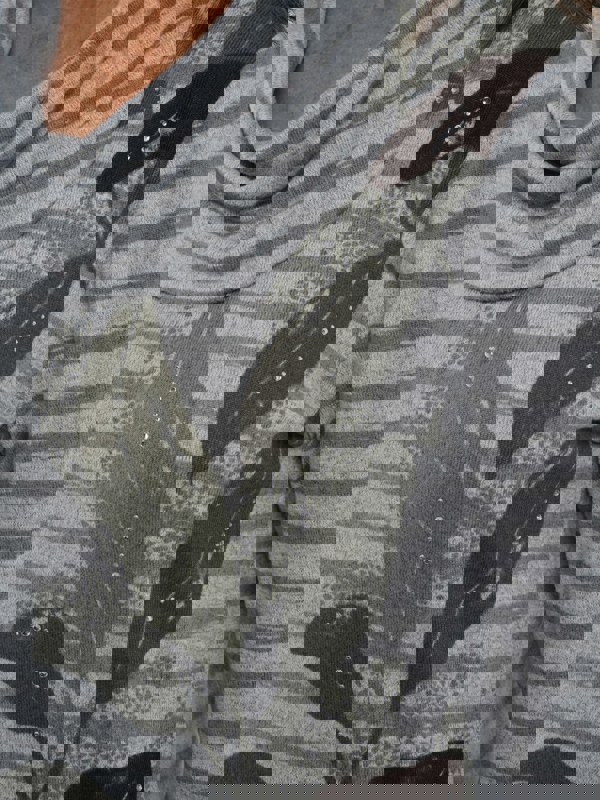 TIGI-Wear Stripe And Leaf Placement Top