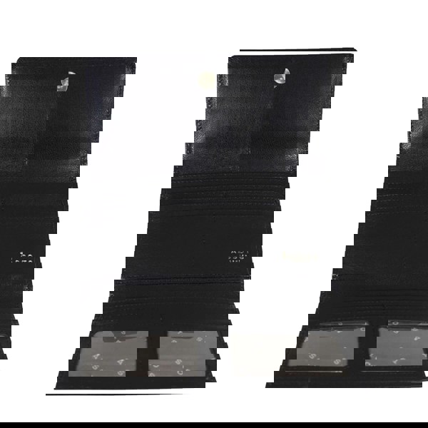 Assots London 'CLAIRE' Black Polished VT Vintage Leather Flap Over Purse