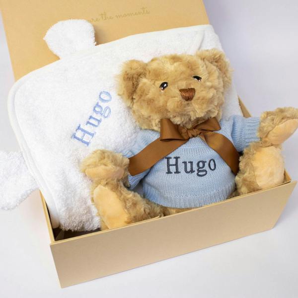 The Baby Gifting Company TEDDY AND TOWEL GIFT SET