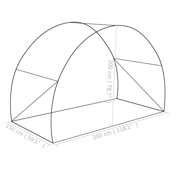 Berkfield Greenhouse 4.5m�__ 300x150x200 cm