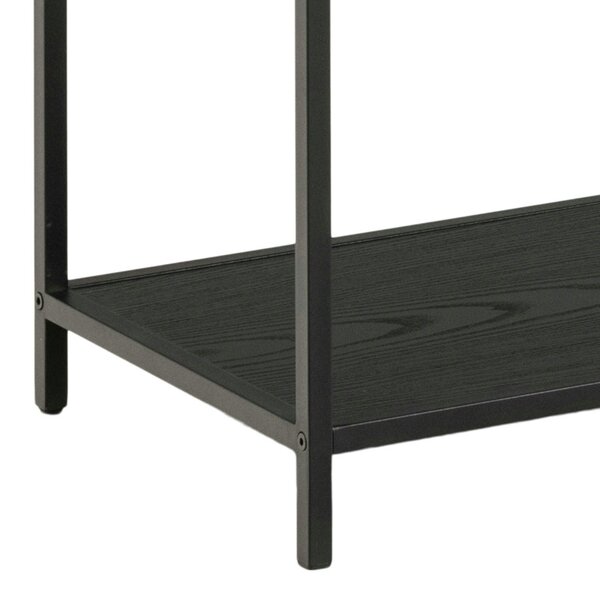 Wyld Haus El Paso Black Metal Frame Bookcase 4 Shelves in Step Design
