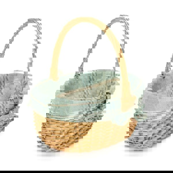 Buff Willow Oval Shopping Basket