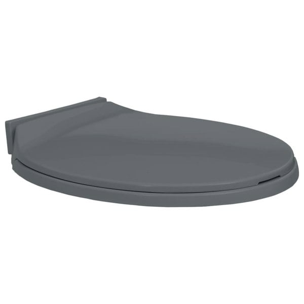 Berkfield Soft-Close Toilet Seat Grey Oval