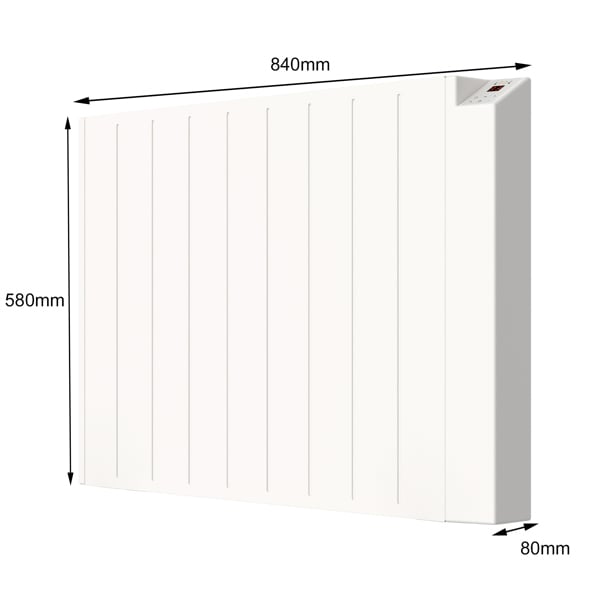 MYLEK Electric Radiator Panel Heater WIFI Smart APP Eco 2000W Bathroom Safe Wall Mounted Timer Thermostat