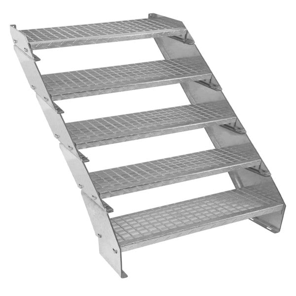 Monstershop Adjustable 5 Section Galvanised Staircase - 900mm Wide