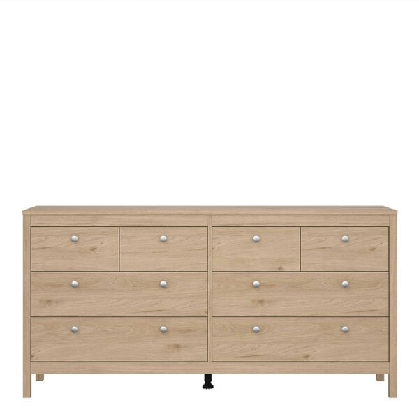 Wyld Haus Gossmere Hickory Oak Effect Chest 8 Drawers