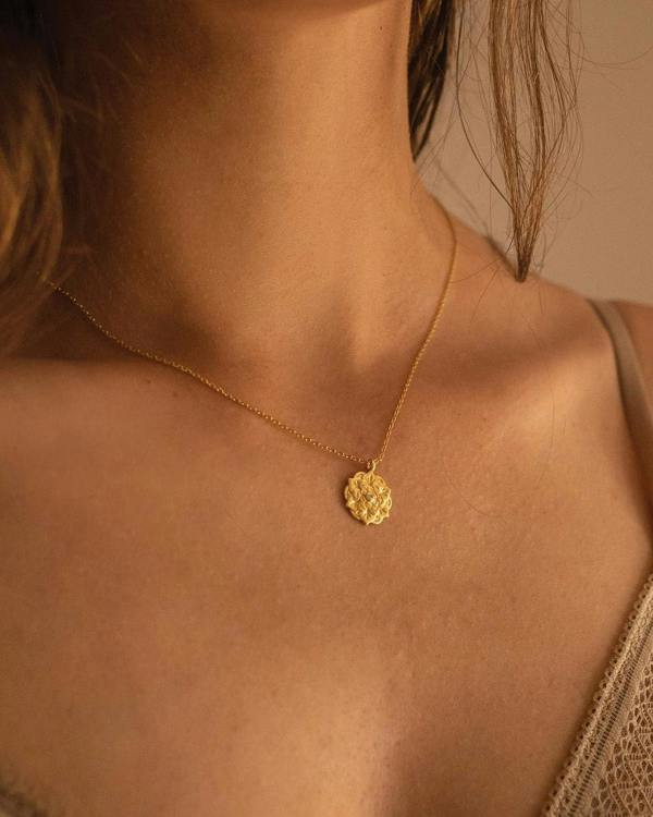 Dainty 18K Gold Lotus Flower Necklace - Necklaces - Elk & Bloom
