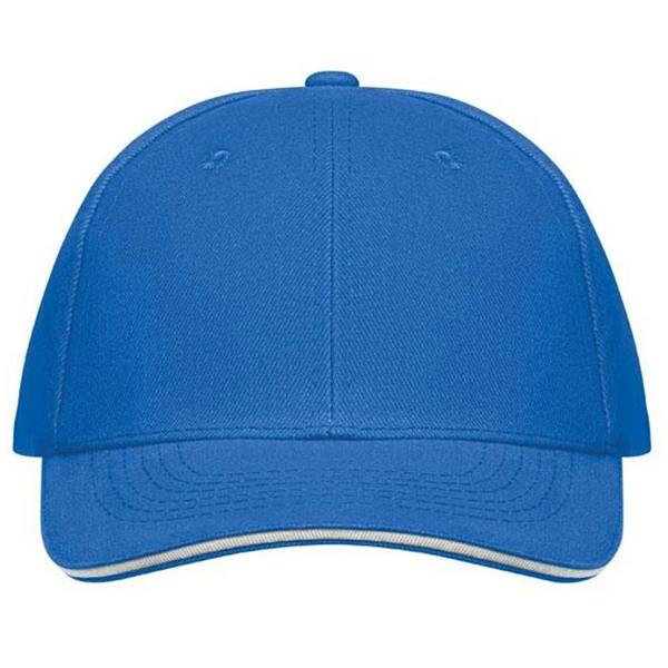 MidOcean Buffalo 6 Panel Baseball Cap - White/Blue - 