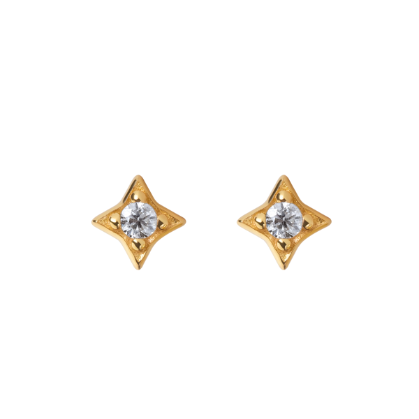 BLOOMTINE Illuminess™ Mini 14K Gold Vermeil Star Studs