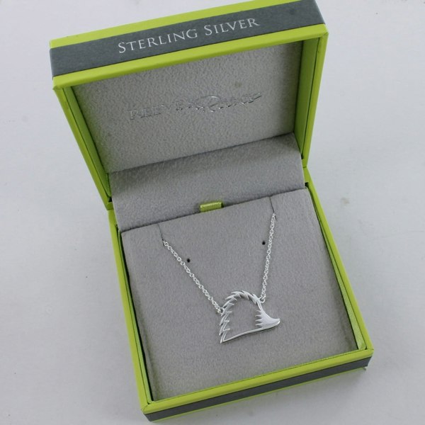 Sterling Silver Hedgehog Silhouette Necklace - Reeves & Reeves