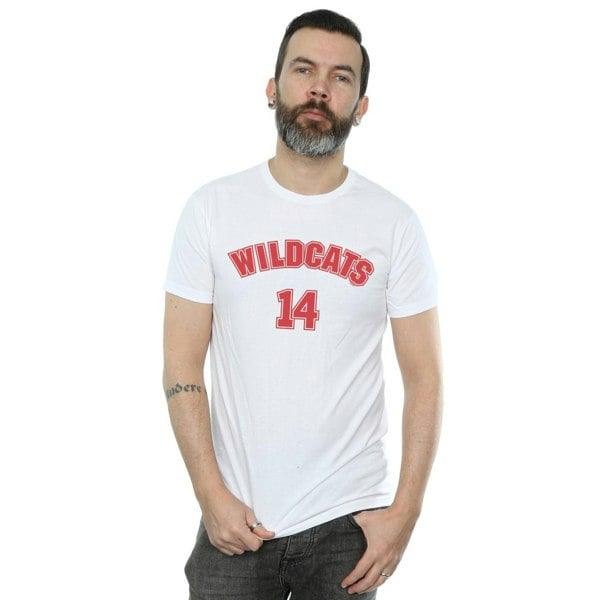 Disney Mens High School Musical The Musical Wildcats 14 T-Shirt - White