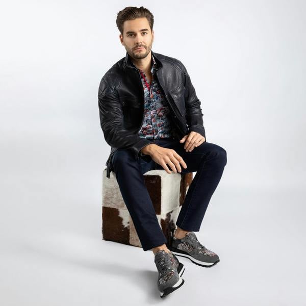The Expedition Leather Utility Jacket - Premium Men's Patterned Shirt by Claudio Lugli | Bold Design, Tailored Fit, Best Printed Shirts