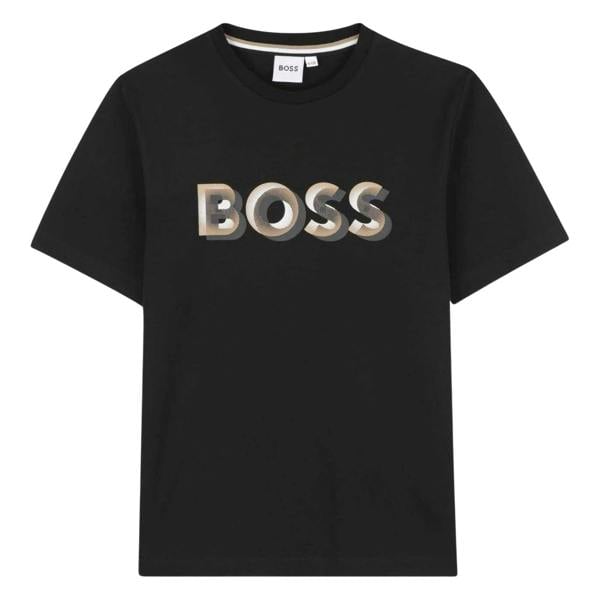 Boss Childrens/Kids 3D Logo T-Shirt - Black - 