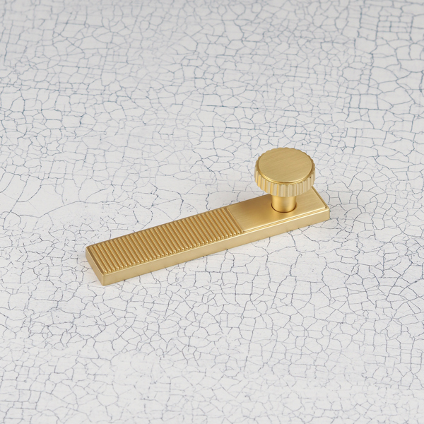Handle & Home Brushed Brass Ribbed Detailing Handles and Coordinating Knobs