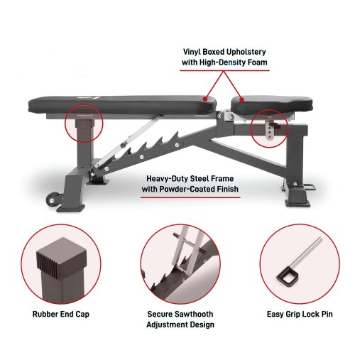 Marcy SB8062 Light Commercial Bench Adjustable Seat Back Rest