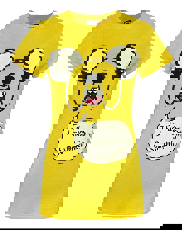 Adventure Time Womens Yellow Jake Short Sleeved T-Shirt