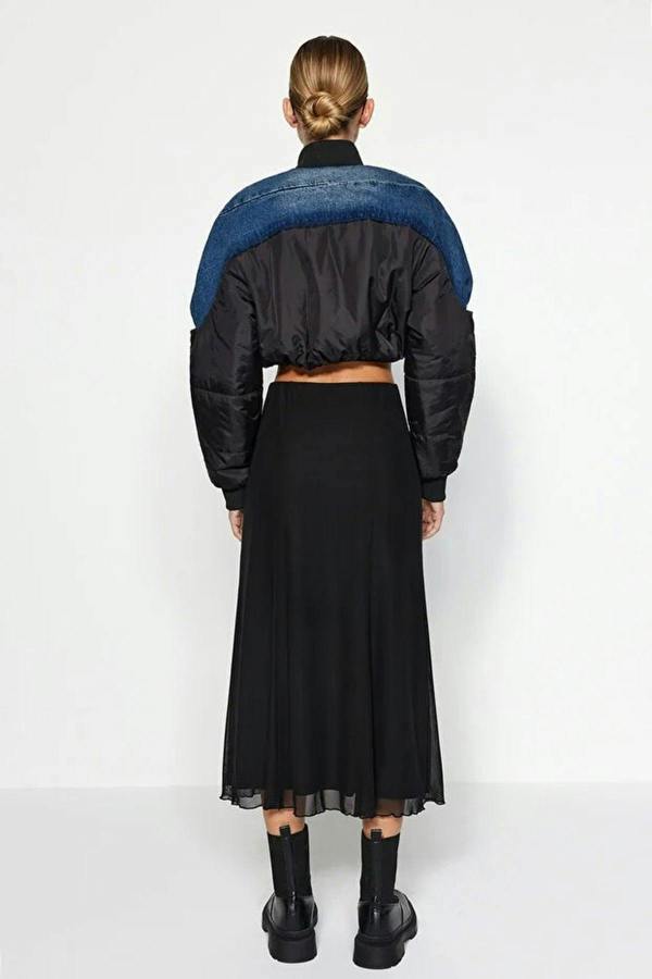 WOVCOR Lined Tulle Maxi Knit Skirt