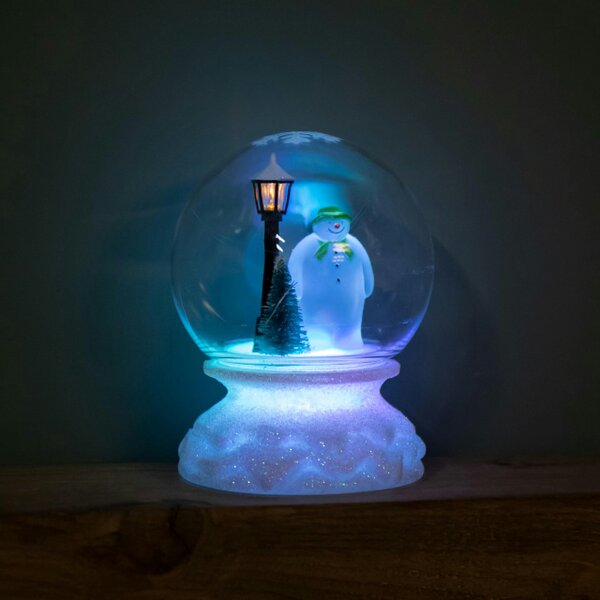 Samuel Alexander 12cm Battery Operated Light up Christmas Snow Globe with The Snowman & Multi-Coloured LEDs