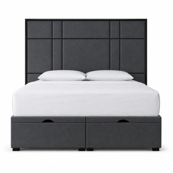 Great British Beds Alice Headboard with Contrast Border Divan Ottoman Bed
