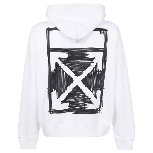 Off-White Marker Stencil Logo Hoodie - White