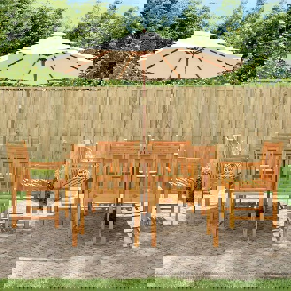 Berkfield 7 Piece Garden Dining Set Solid Wood Acacia