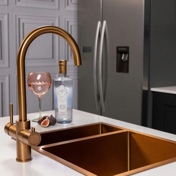 Flode svan | 3 in 1 Instant Boiling Tap | Brushed Copper Finish