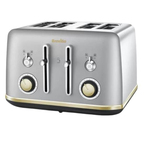 Breville Mostra VTT92901 4 -Slice Toaster Stainless Steel Silver and Gold